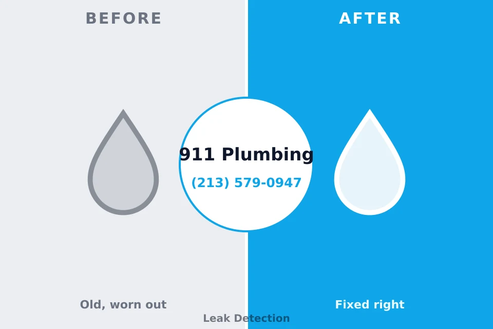 Before and after: plumbing repair Adams Center, NY